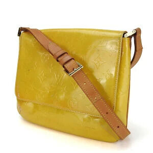 Louis Vuitton Vernis Shoulder Yellow Bag Monogram Jaune Thompson Street